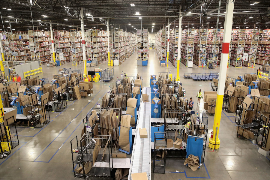 Une des entrepôts Amazon